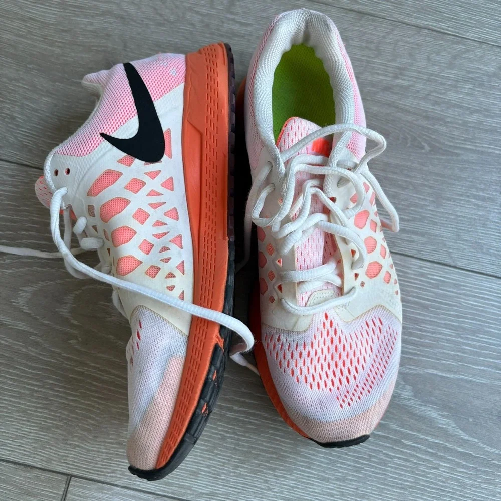 Nike Air Zoom Pegasus 31 Womens Bright Mango Orange Pink Running Shoes Size 8.5‎